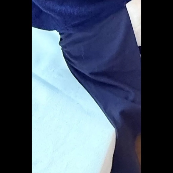 Vintage Women’s Winter Trapper Hat Dark Navy Blue Ear Flaps Fleece Casual - Picture 11 of 12